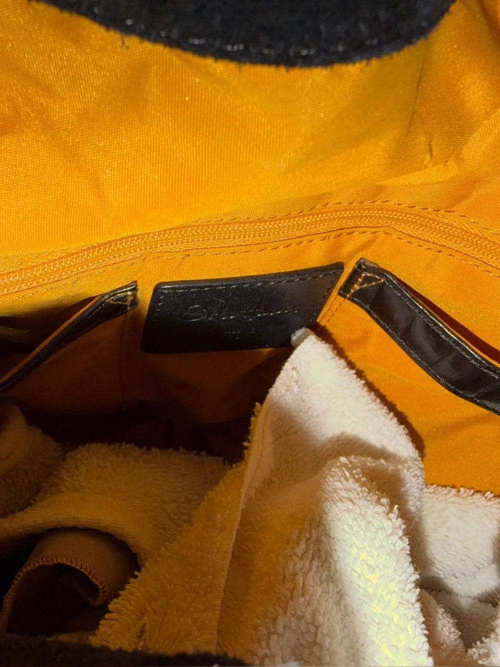 Cole Haan Black Suede Leather Drawstring Hobo Bag